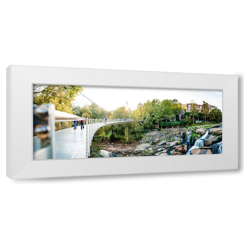 Falls Park Pano 40x16 White Modern Wood Framed Art Print by Malone, Will