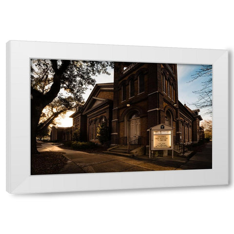 First Presbyterian White Modern Wood Framed Art Print by Malone, Will