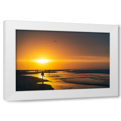 Girl with a Bucket White Modern Wood Framed Art Print by Malone, Will