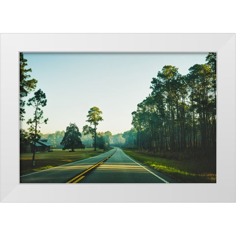 Golden Road White Modern Wood Framed Art Print by Malone, Will