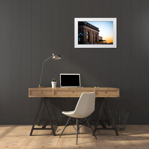 Golden Sky White Modern Wood Framed Art Print by Malone, Will