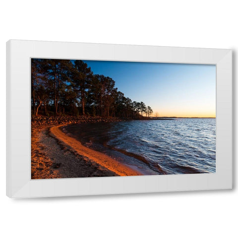Hartwell Beach White Modern Wood Framed Art Print by Malone, Will