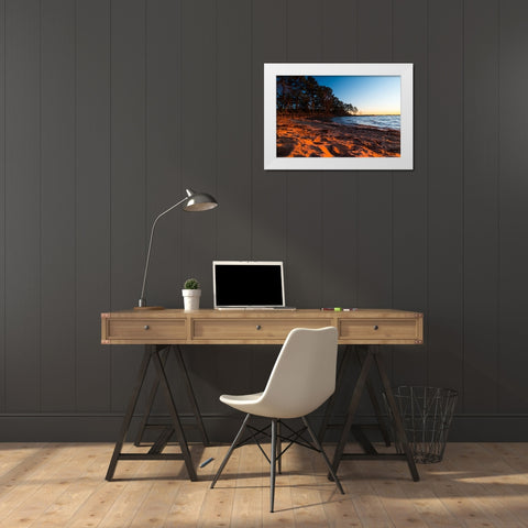 Hartwell Beach 2 White Modern Wood Framed Art Print by Malone, Will
