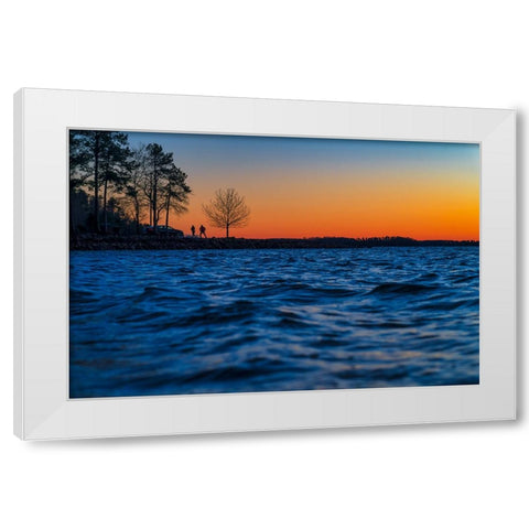 Hartwell Sunset Stance White Modern Wood Framed Art Print by Malone, Will