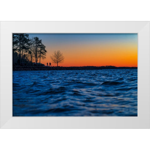 Hartwell Sunset Stance White Modern Wood Framed Art Print by Malone, Will