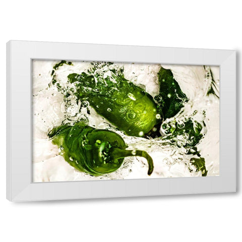JalapeÃ±o Dance 2 White Modern Wood Framed Art Print by Malone, Will