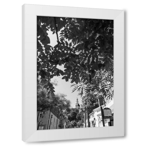 Maryland Capital Vertical White Modern Wood Framed Art Print by Malone, Will