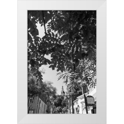 Maryland Capital Vertical White Modern Wood Framed Art Print by Malone, Will