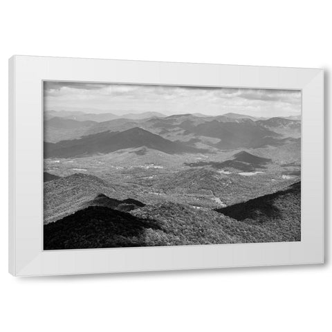 Monochrome Mountains White Modern Wood Framed Art Print by Malone, Will