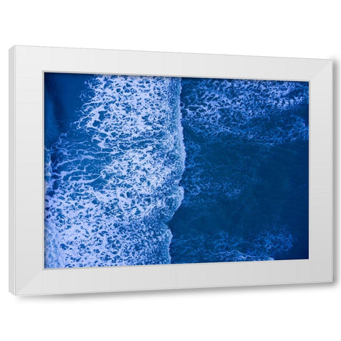 Morning Waves Blue White Modern Wood Framed Art Print by Malone, Will