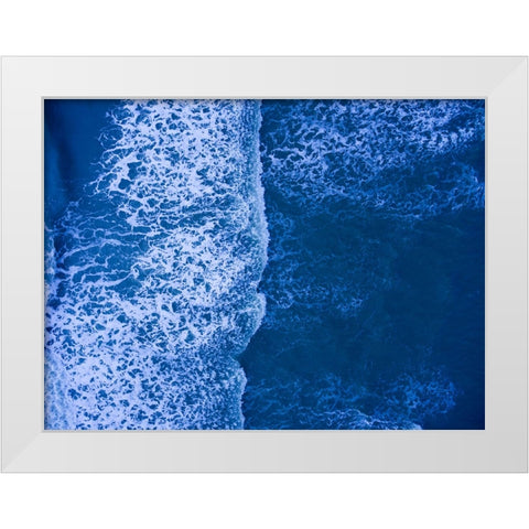 Morning Waves Blue White Modern Wood Framed Art Print by Malone, Will
