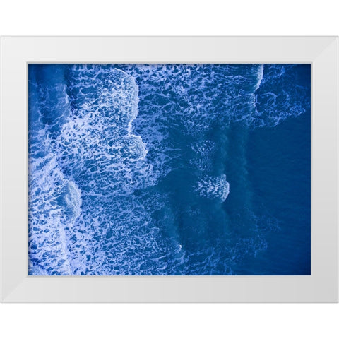 Morning Waves Blue 2 White Modern Wood Framed Art Print by Malone, Will