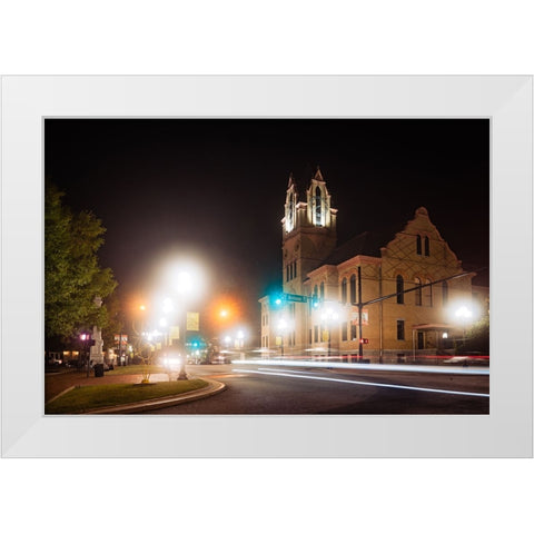 Nightwalk 6 White Modern Wood Framed Art Print by Malone, Will