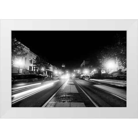 Nightwalk 3 White Modern Wood Framed Art Print by Malone, Will