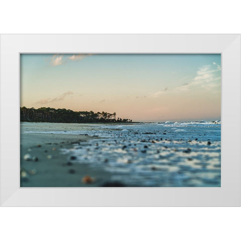 Palms at the End White Modern Wood Framed Art Print by Malone, Will