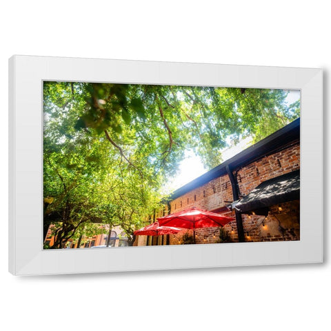 Patio White Modern Wood Framed Art Print by Malone, Will