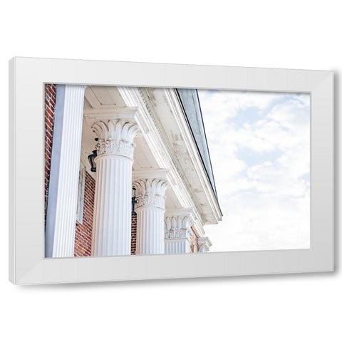 Pelzer Columns White Modern Wood Framed Art Print by Malone, Will