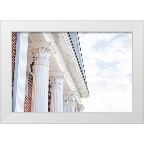 Pelzer Columns White Modern Wood Framed Art Print by Malone, Will
