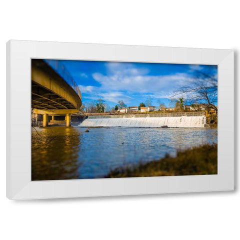 Pelzer Dam White Modern Wood Framed Art Print by Malone, Will