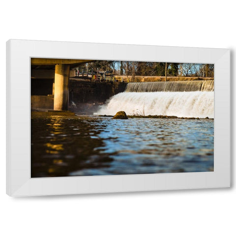 Pelzer Dam 2 White Modern Wood Framed Art Print by Malone, Will