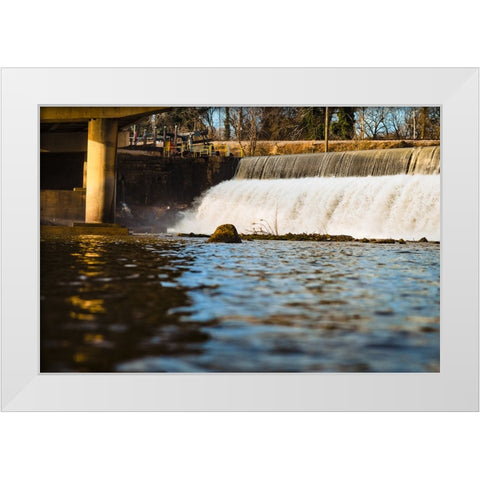 Pelzer Dam 2 White Modern Wood Framed Art Print by Malone, Will