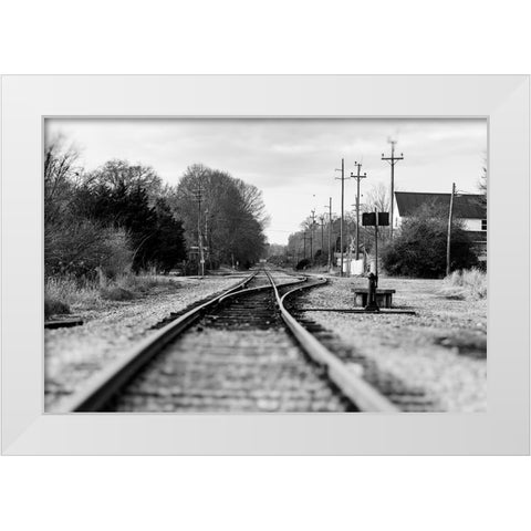 Rails White Modern Wood Framed Art Print by Malone, Will