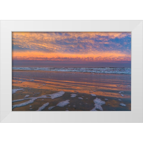 Rainbow Tide White Modern Wood Framed Art Print by Malone, Will