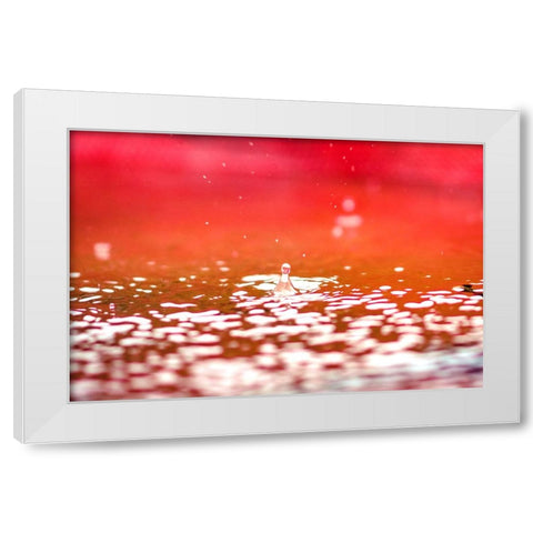 Red White Modern Wood Framed Art Print by Malone, Will