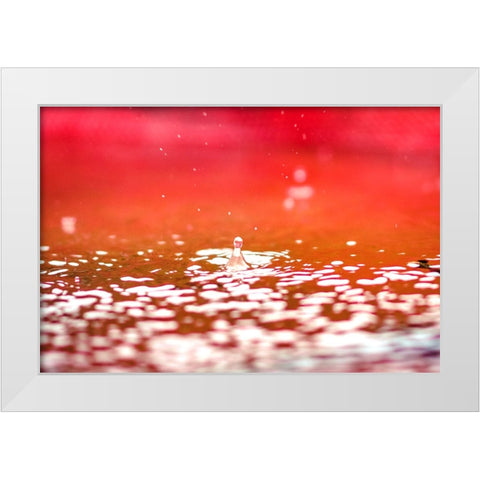 Red White Modern Wood Framed Art Print by Malone, Will