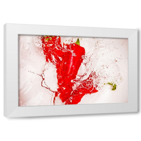 Red Hot 2 White Modern Wood Framed Art Print by Malone, Will