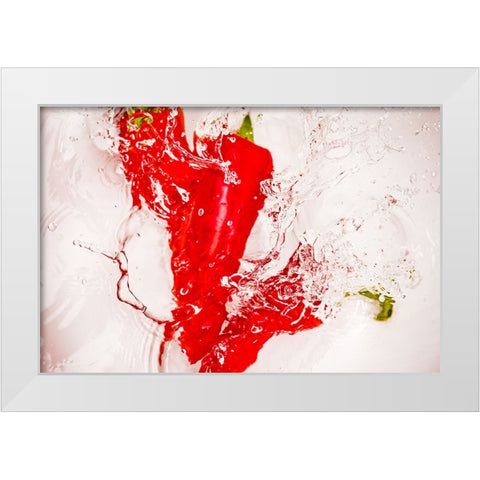 Red Hot 2 White Modern Wood Framed Art Print by Malone, Will