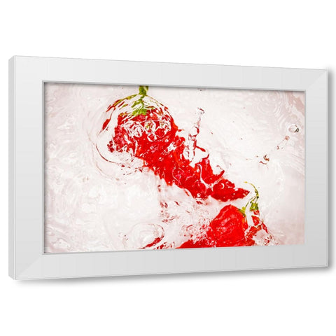 Red Hot 7 White Modern Wood Framed Art Print by Malone, Will