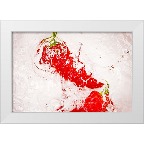 Red Hot 7 White Modern Wood Framed Art Print by Malone, Will