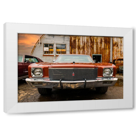 Rust White Modern Wood Framed Art Print by Malone, Will