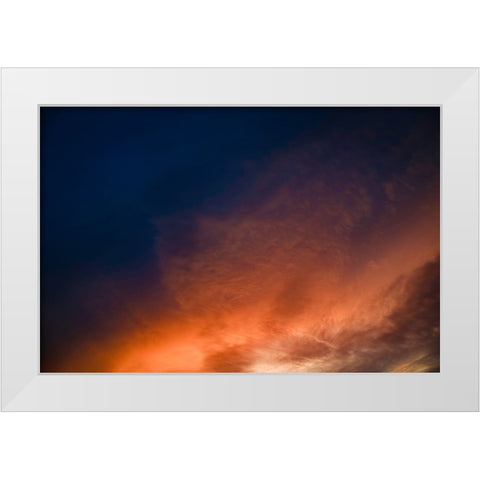 Saharan Sunset White Modern Wood Framed Art Print by Malone, Will