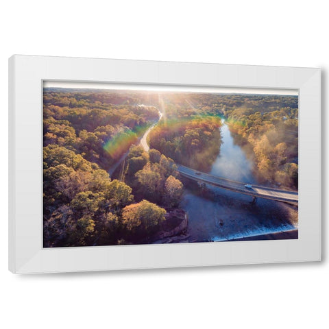 Saluda River White Modern Wood Framed Art Print by Malone, Will