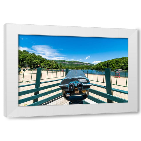 Scenic Lake Lure White Modern Wood Framed Art Print by Malone, Will