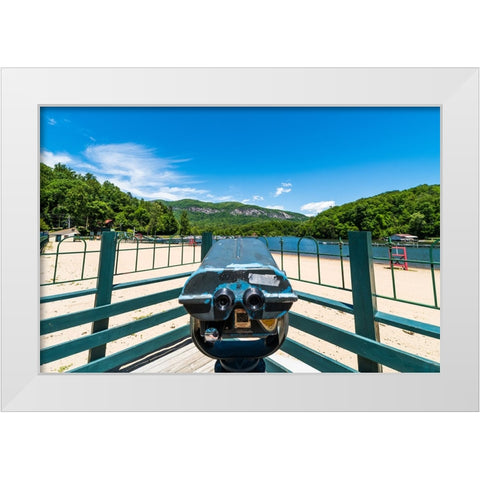 Scenic Lake Lure White Modern Wood Framed Art Print by Malone, Will