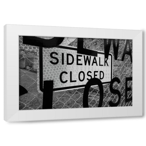 Sidewalk Closed White Modern Wood Framed Art Print by Malone, Will