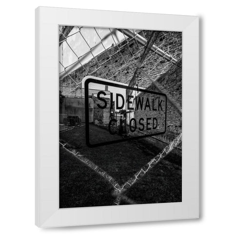 Sidewalk Closed 2 White Modern Wood Framed Art Print by Malone, Will