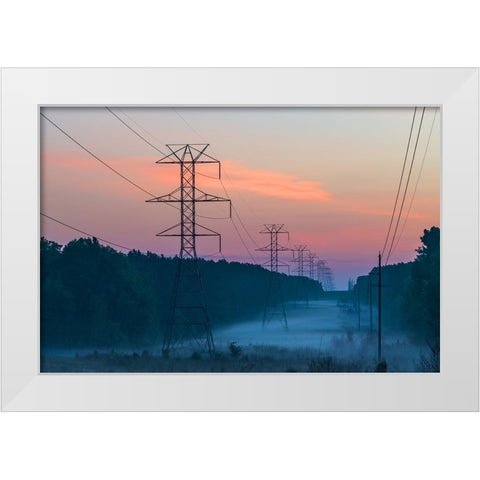 Sunrise Row White Modern Wood Framed Art Print by Malone, Will