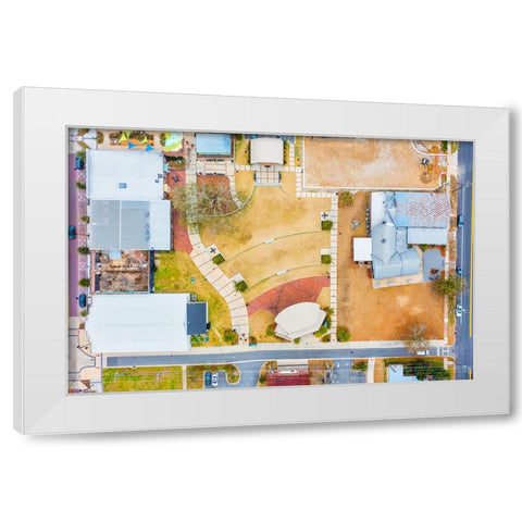 The Amphitheater White Modern Wood Framed Art Print by Malone, Will