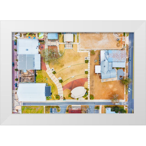 The Amphitheater White Modern Wood Framed Art Print by Malone, Will