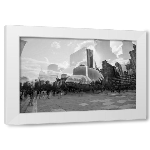 The Bean BW White Modern Wood Framed Art Print by Malone, Will