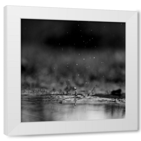 The Drop White Modern Wood Framed Art Print by Malone, Will