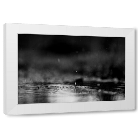 The Drop alternate White Modern Wood Framed Art Print by Malone, Will