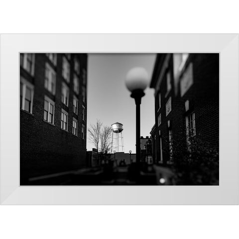Watertower Alley White Modern Wood Framed Art Print by Malone, Will
