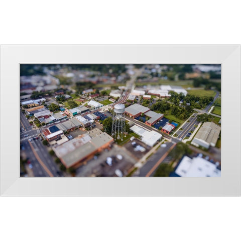 Watertower Mini White Modern Wood Framed Art Print by Malone, Will