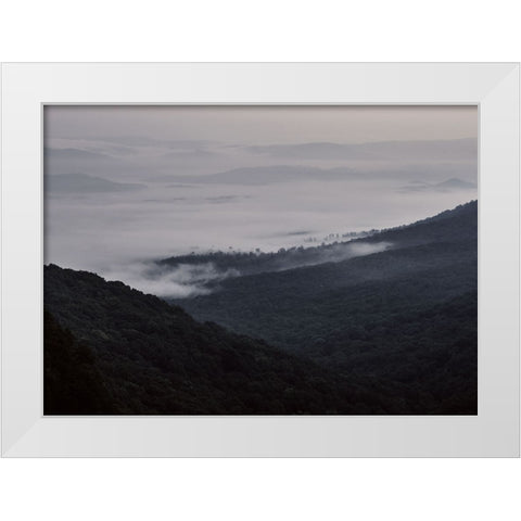 Wave of Fog White Modern Wood Framed Art Print by Malone, Will