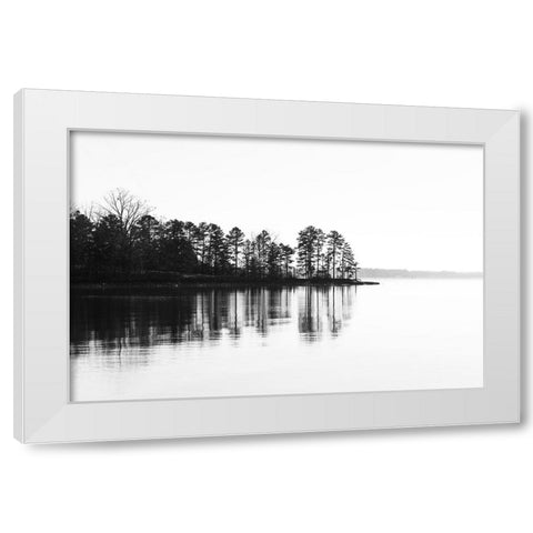 Waveform White Modern Wood Framed Art Print by Malone, Will